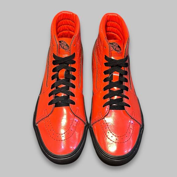 Vans x David Bowie Sk8-Hi Patent Leather Sneakers - Red- Men’s Size 6 - Picture 2 of 6